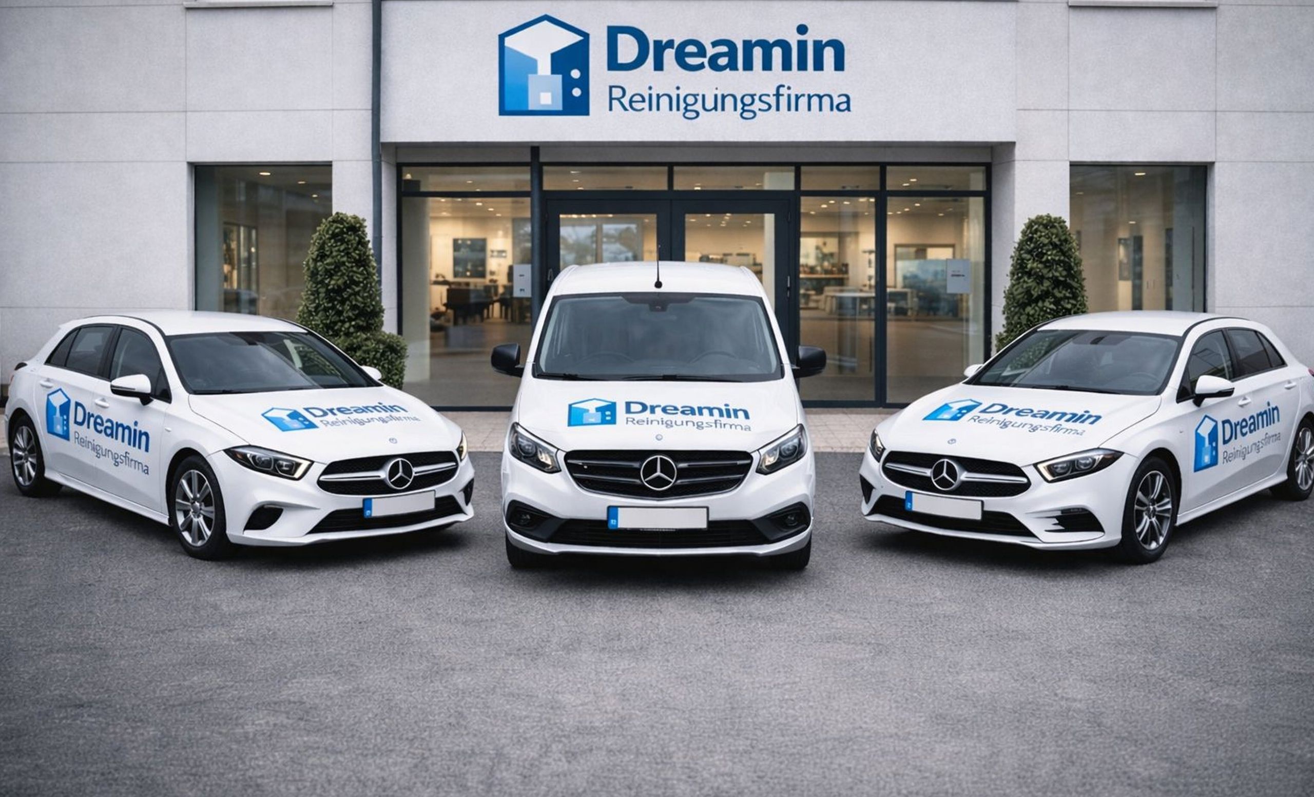 Flotte von Dreamin Agentur UG mit drei Mercedes-Fahrzeugen
